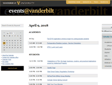 Tablet Screenshot of calendar.vanderbilt.edu