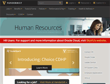 Tablet Screenshot of hr.vanderbilt.edu