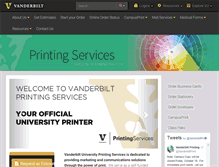 Tablet Screenshot of printingservices.vanderbilt.edu