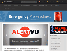 Tablet Screenshot of emergency.vanderbilt.edu